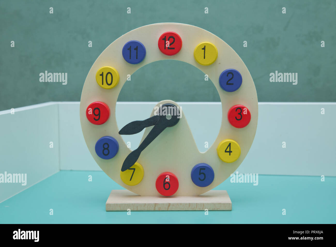 wooden clock for toddlers
