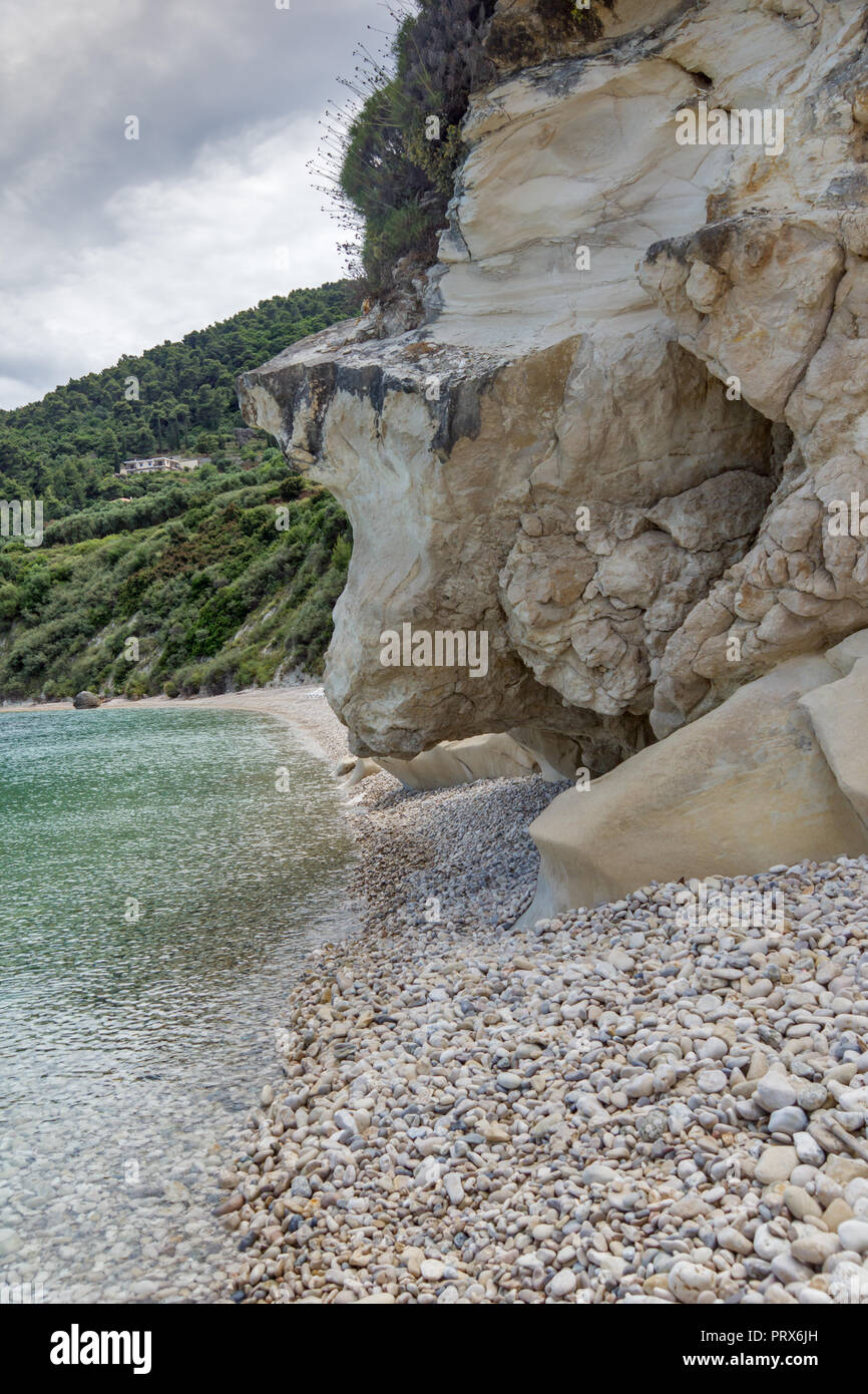 Amazing view of marathia beach at Zakynthos island, Greece Stock Photo ...