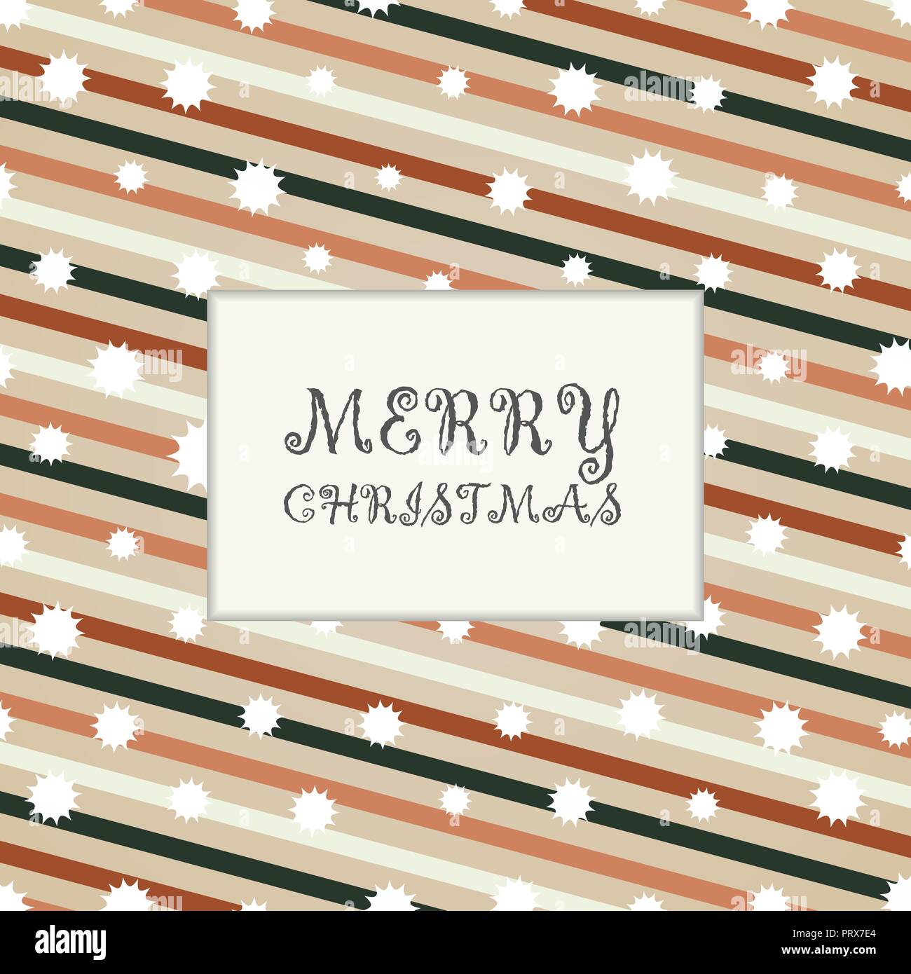 Christmas of colorful retro stripe lines pattern card, vector