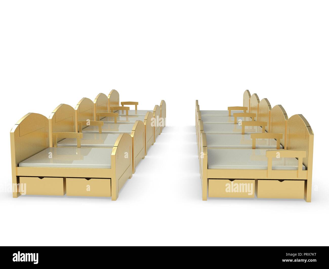 Empty hospital beds Cut Out Stock Images & Pictures - Alamy