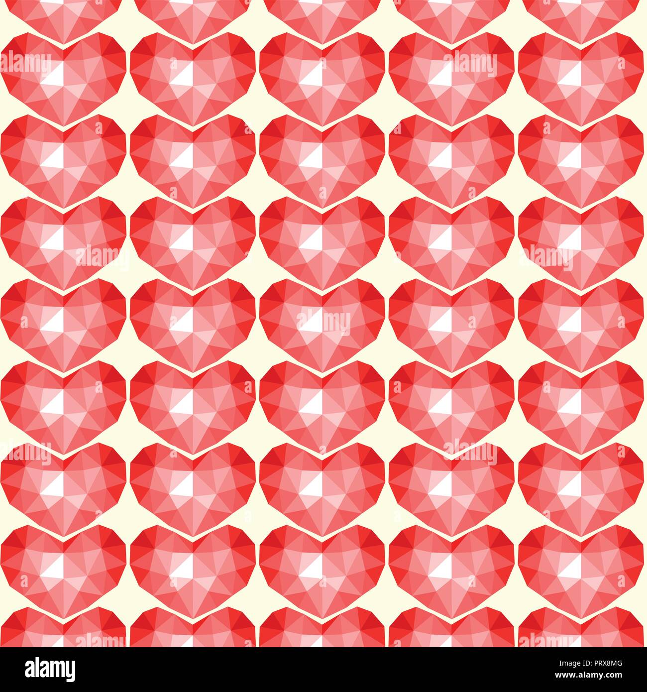 seamless pattern. Abstrakt repeating texture with chaotic hearts. Stylish hipster texture. Stock Vector