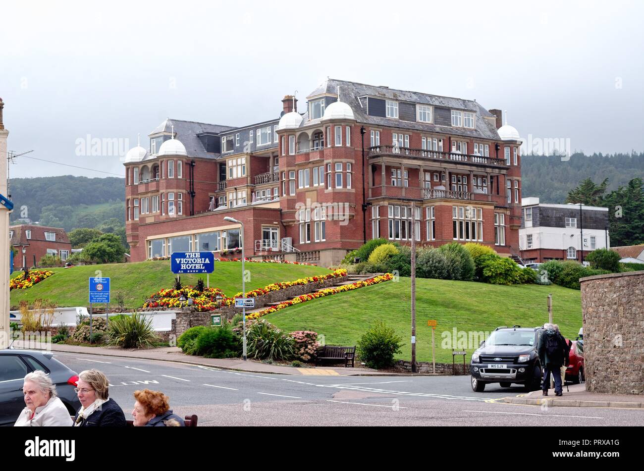 Exterior of the Victoria Hotel , The Esplanade Sidmouth East Devon England UK Stock Photo