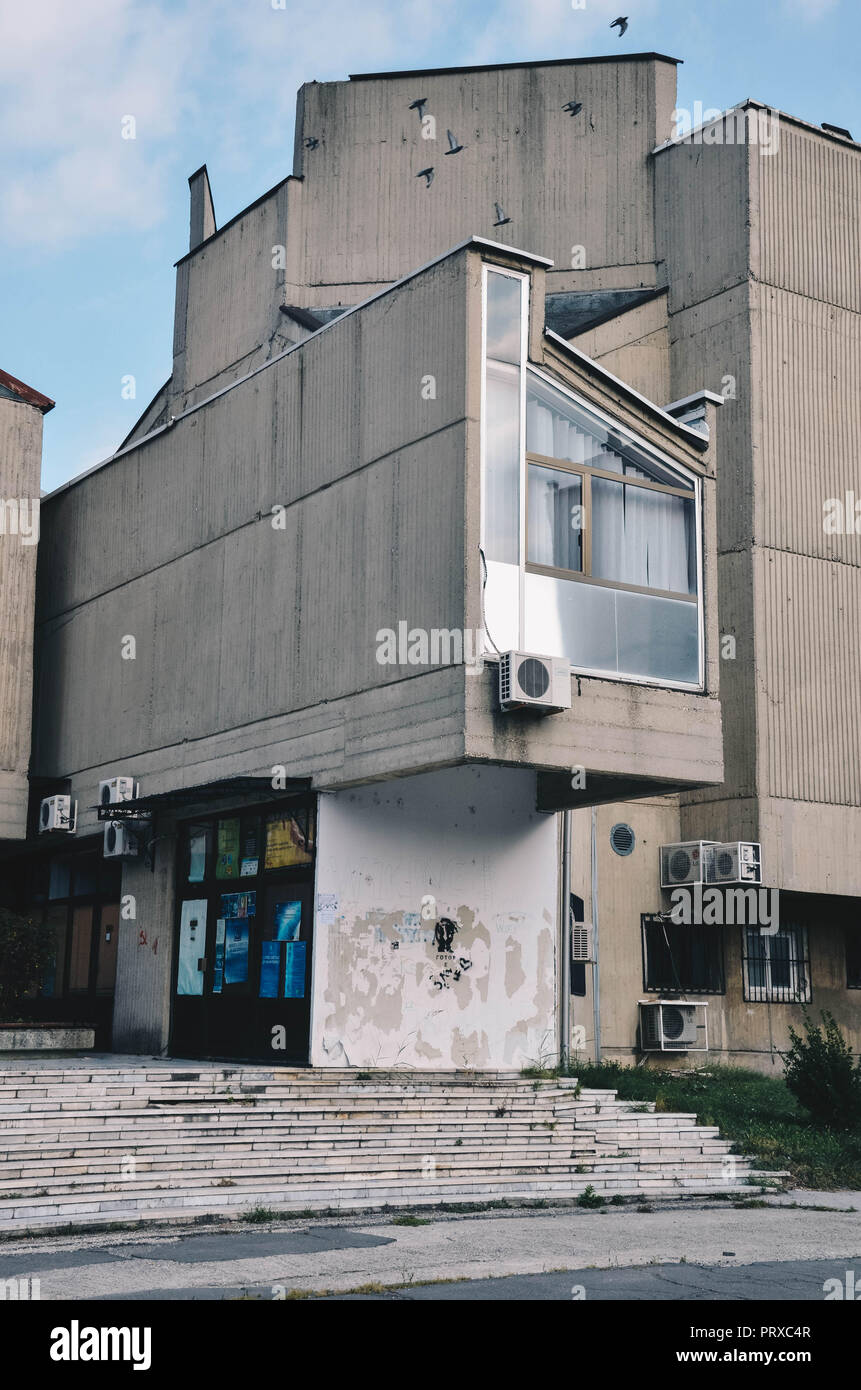 Ss. Cyril and Methodius University of Skopje (built 1974, architect Marko Mušič), Skopje, Republic of Macedonia, September 2018 Stock Photo