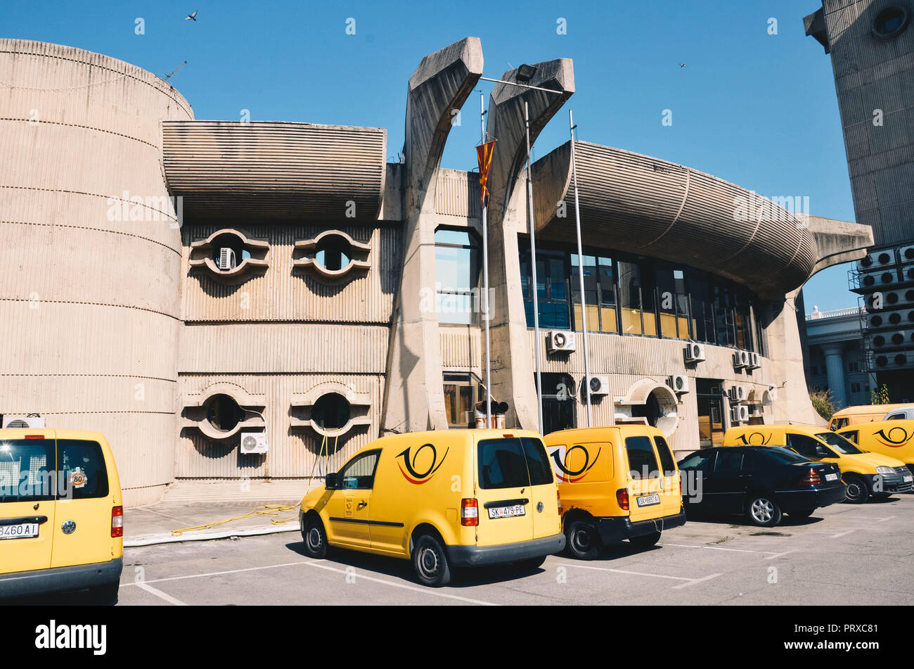 Central Post Office (built 1982, architect Janko Konstantinov), Skopje ...
