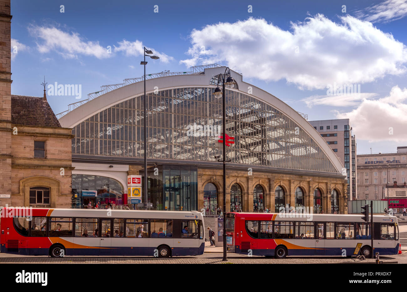 Lime Street Station, Liverpool, England. Stock Photo