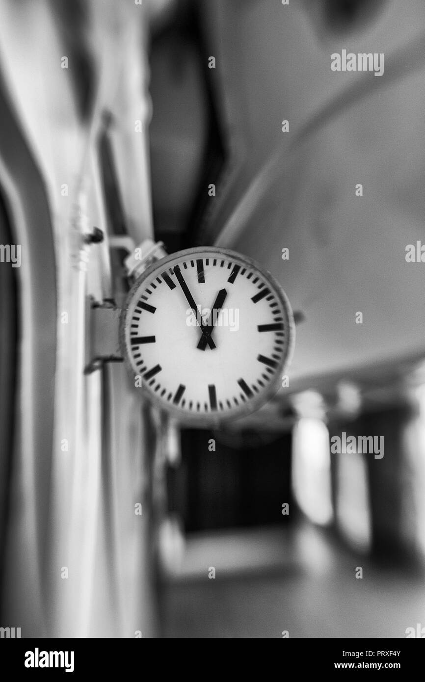 clock on board ship Stock Photo Alamy