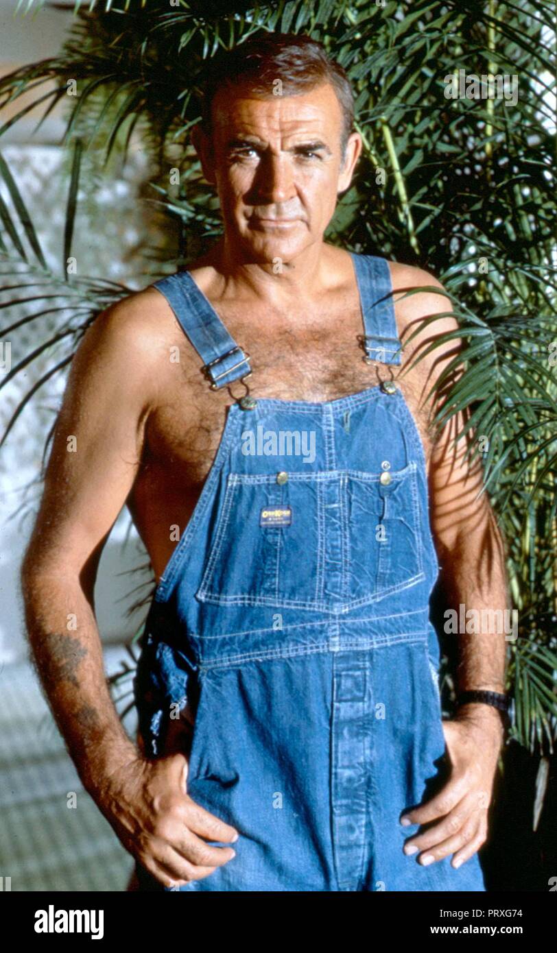 Hairy Chests 15th February 2005 Sean Connery sporting a pair of Dungarees revealing his chest hair in the film 'Never say Never Again'.   Date: 1983 Picture supplied by Credit: LMK / MediaPunch Ref: LMK11-LIB97-150205 Captioned: 15th February 2005 Credit: LMK / MediaPunch Stock Photo