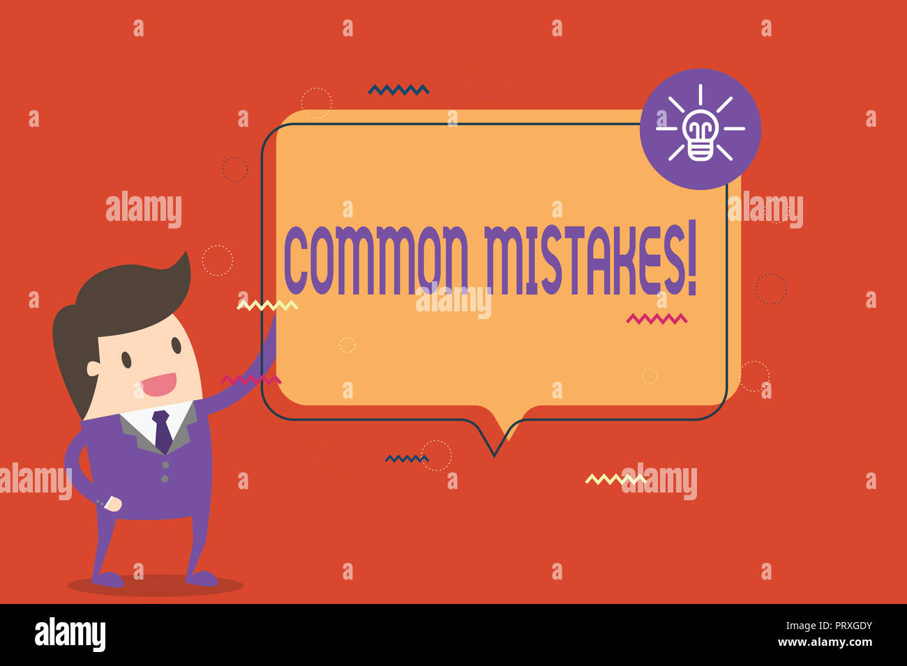 Text sign showing COMMON MISTAKES. Conceptual photo Prevalent error and ...