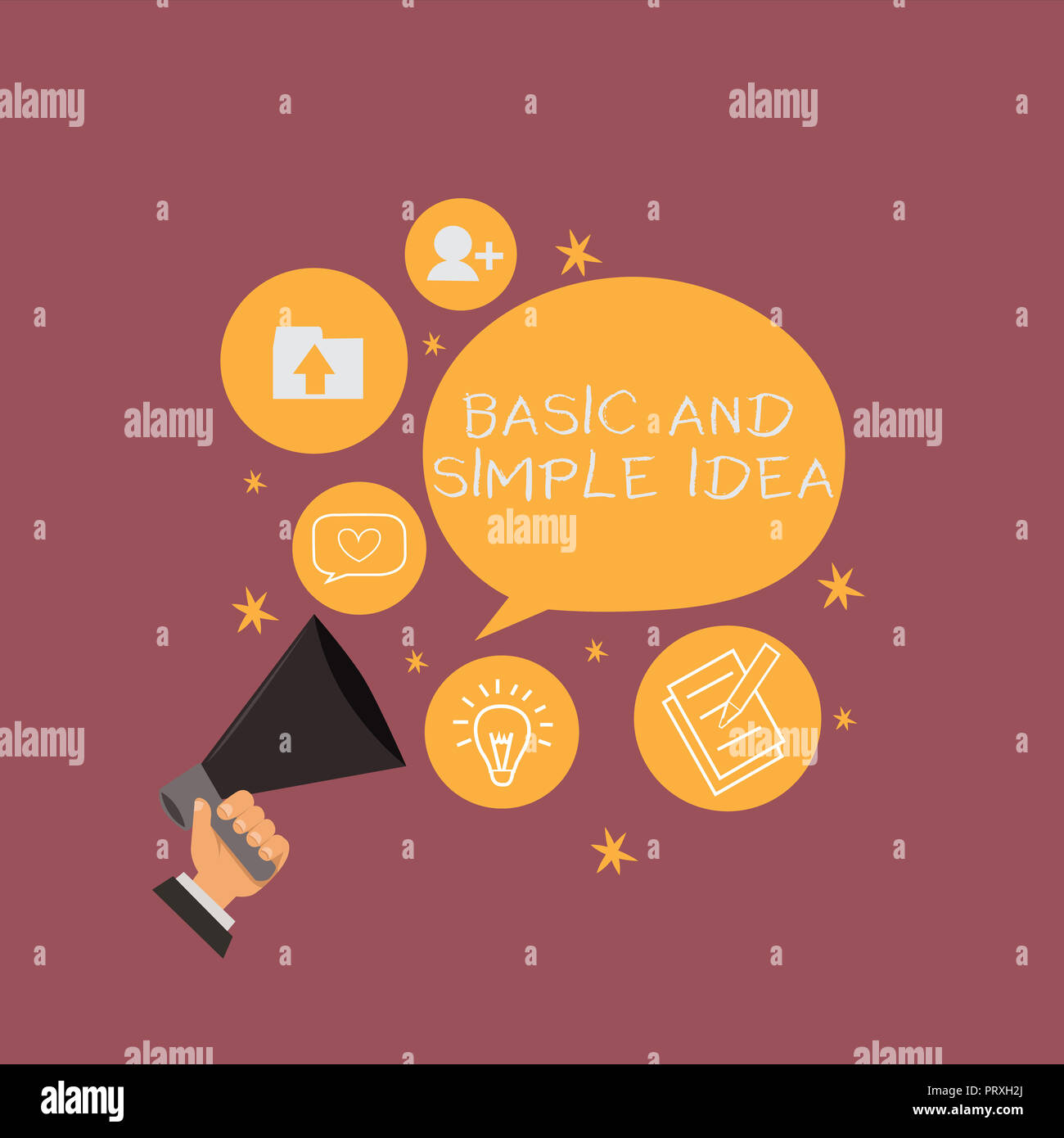 Text sign showing Basic And Simple Idea. Conceptual photo Plain Mental ...
