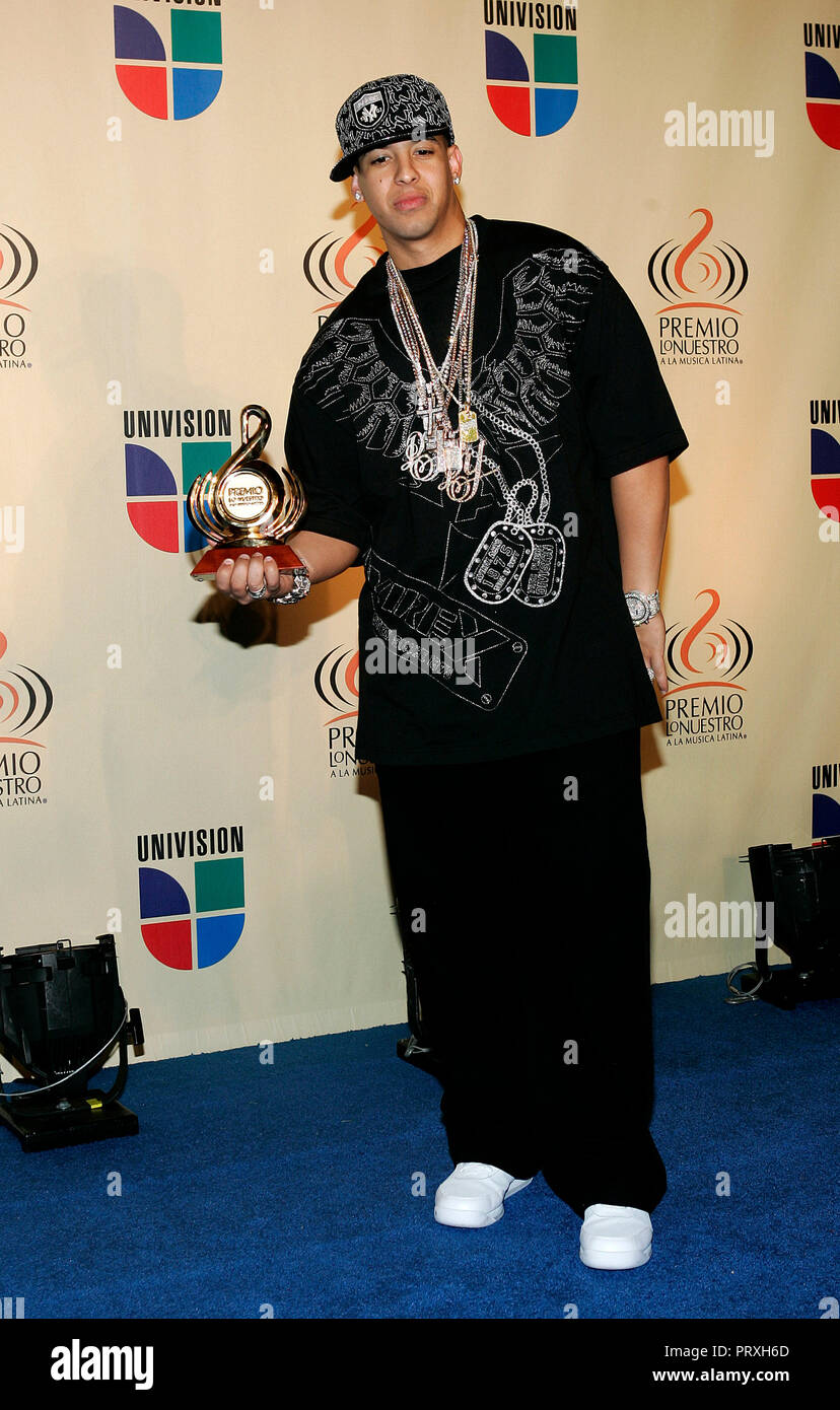 Daddy Yankee celebrates winning the urban genre artist of the year