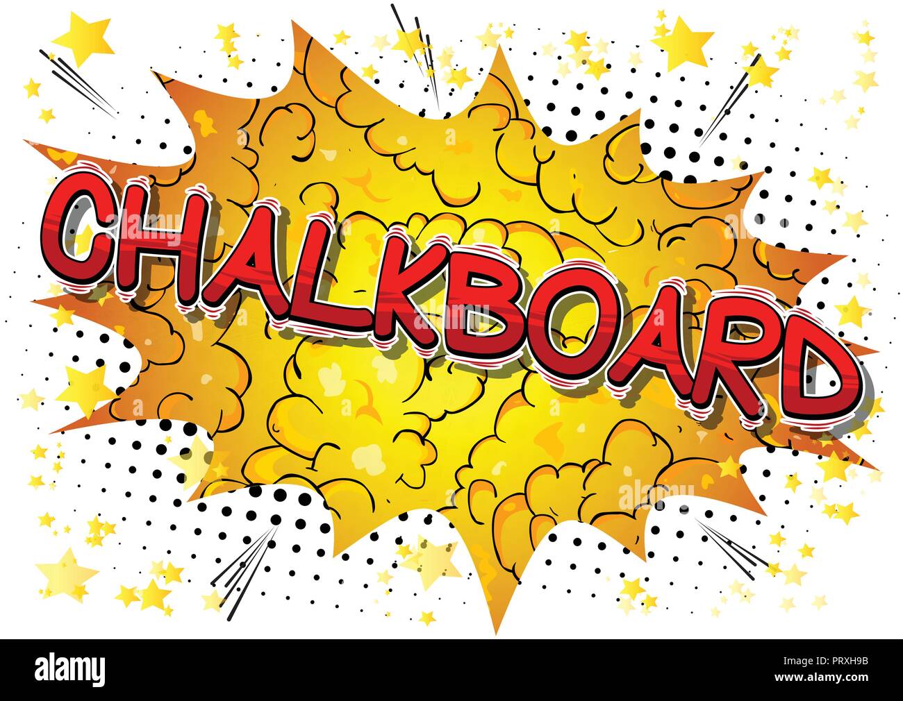 Chalkboard Vector illustrated comic book style phrase Stock Vector