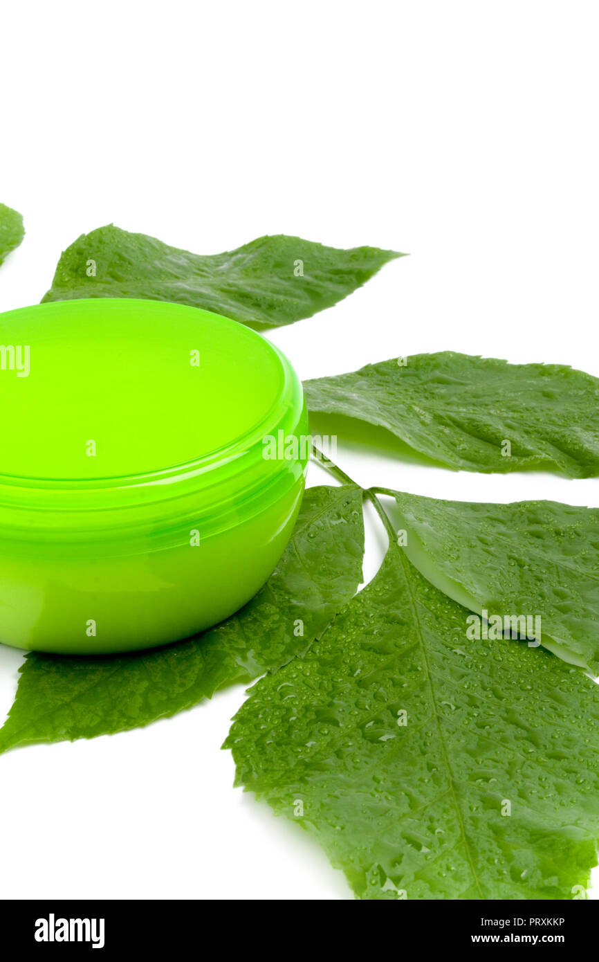 green leaf face cream