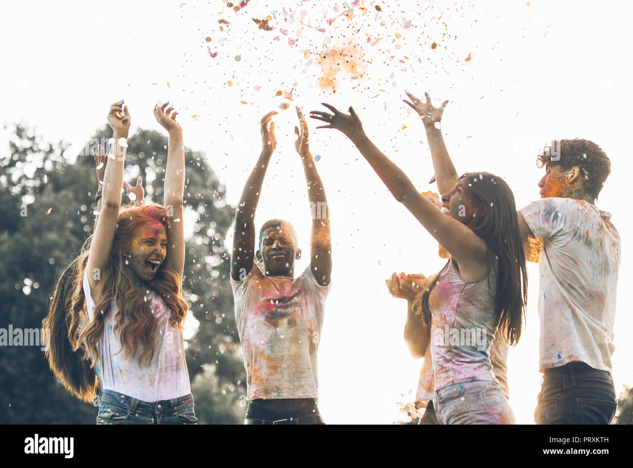 Group teens playing colors hi-res stock photography and images - Alamy