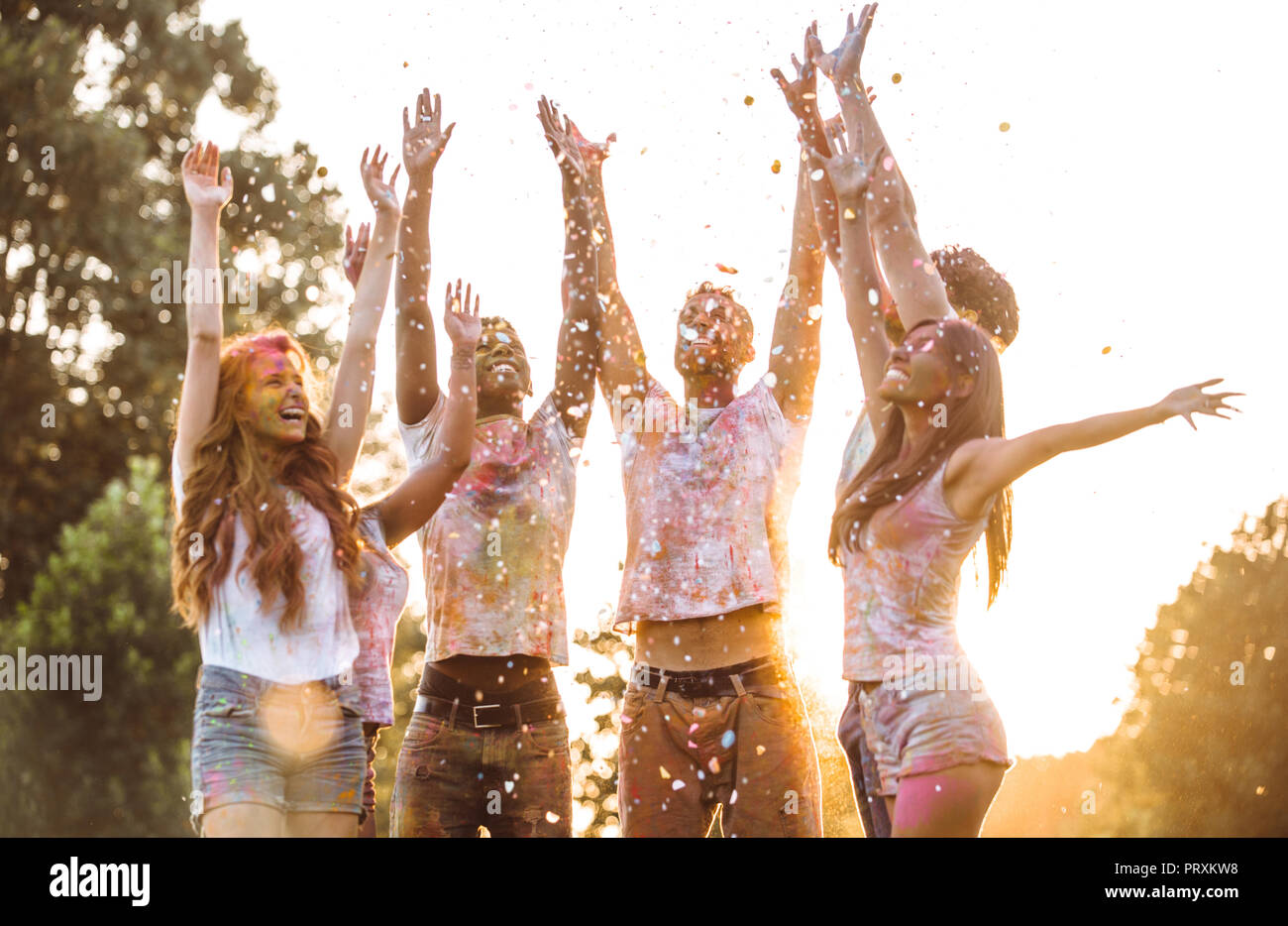 Group teens playing colors hi-res stock photography and images - Alamy