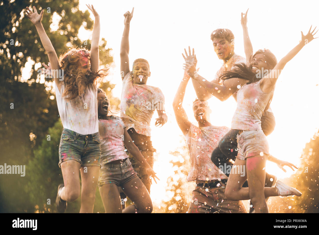 Group teens playing colors hi-res stock photography and images - Alamy