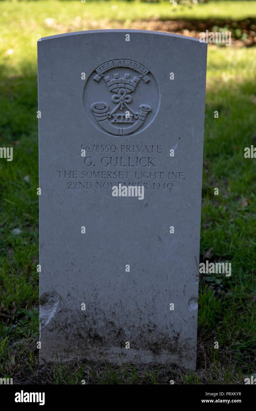 Commonwealth War Graves Commission Grave of Gullick of the 4th