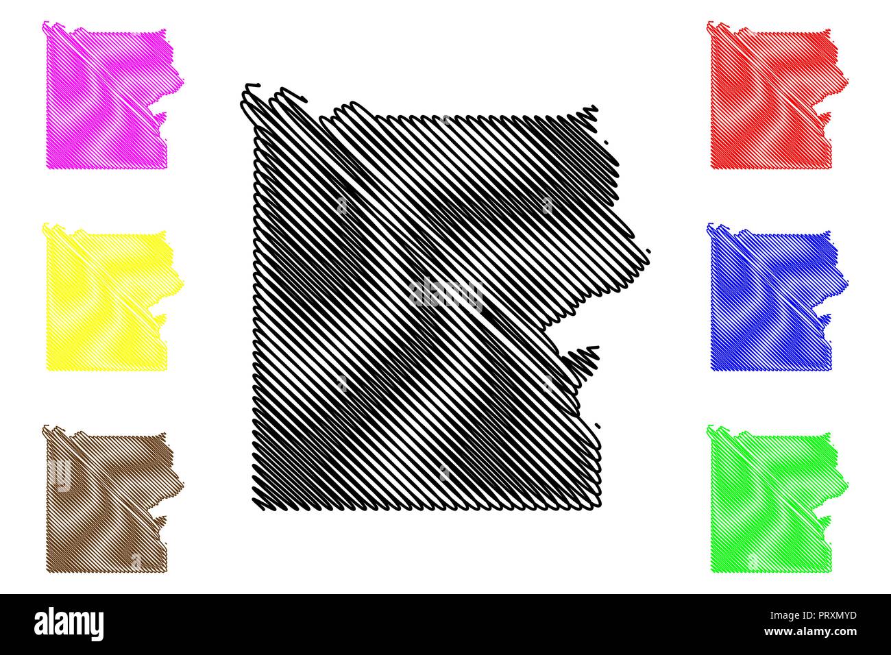 Yellowstone National Park United - Yellowstone National Park United States Of America Usa Map Vector Illustration Scribble Sketch Yellowstone National Park Map PRXMYD 