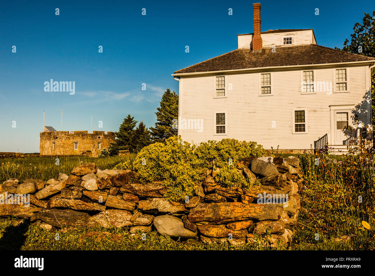 Fort William Henry Pemaquid Harbor   Bristol, Maine, USA Stock Photo