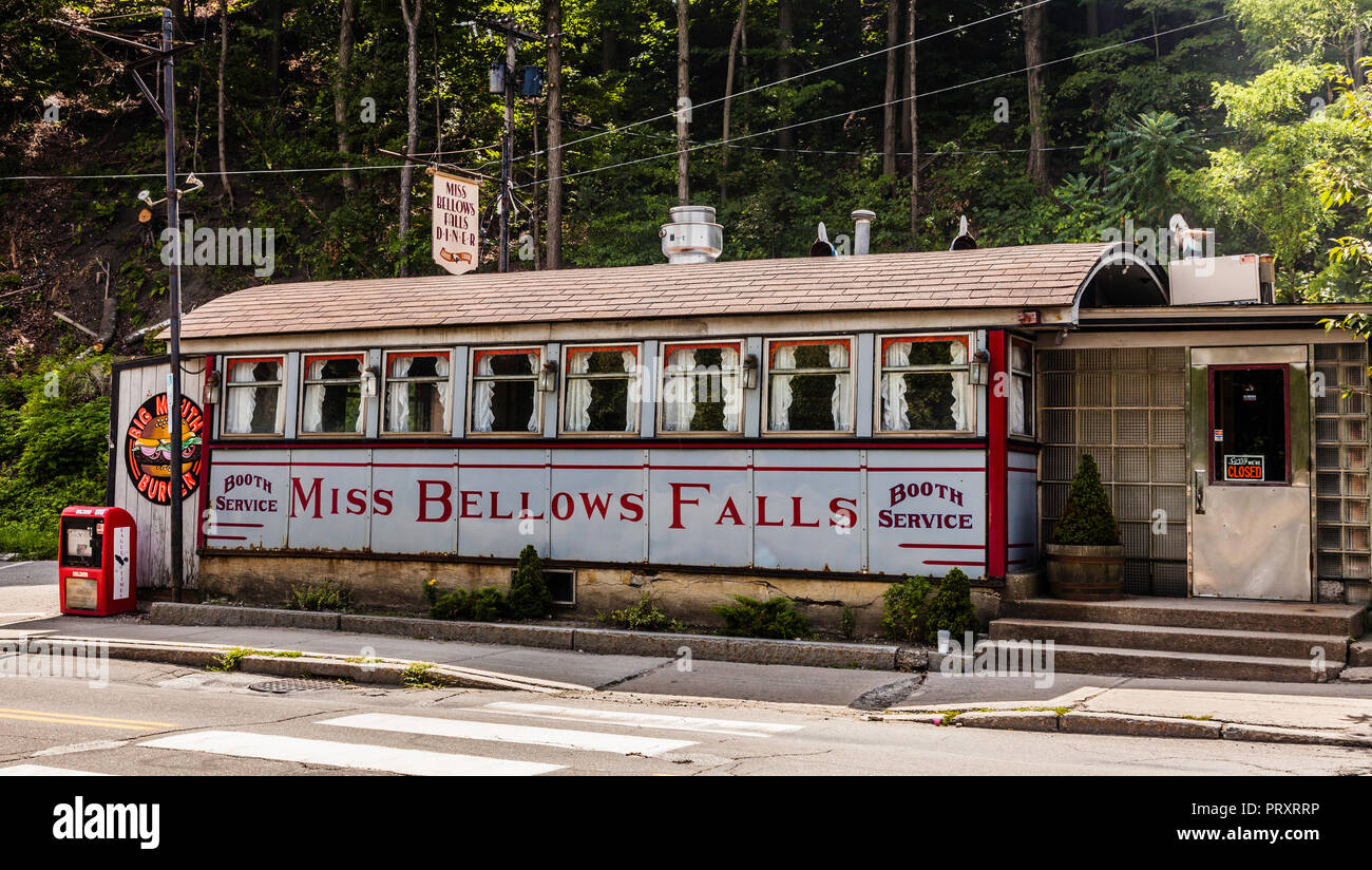 Miss Bellows Falls Diner Bellows Falls, Vermont, USA Stock Photo Alamy