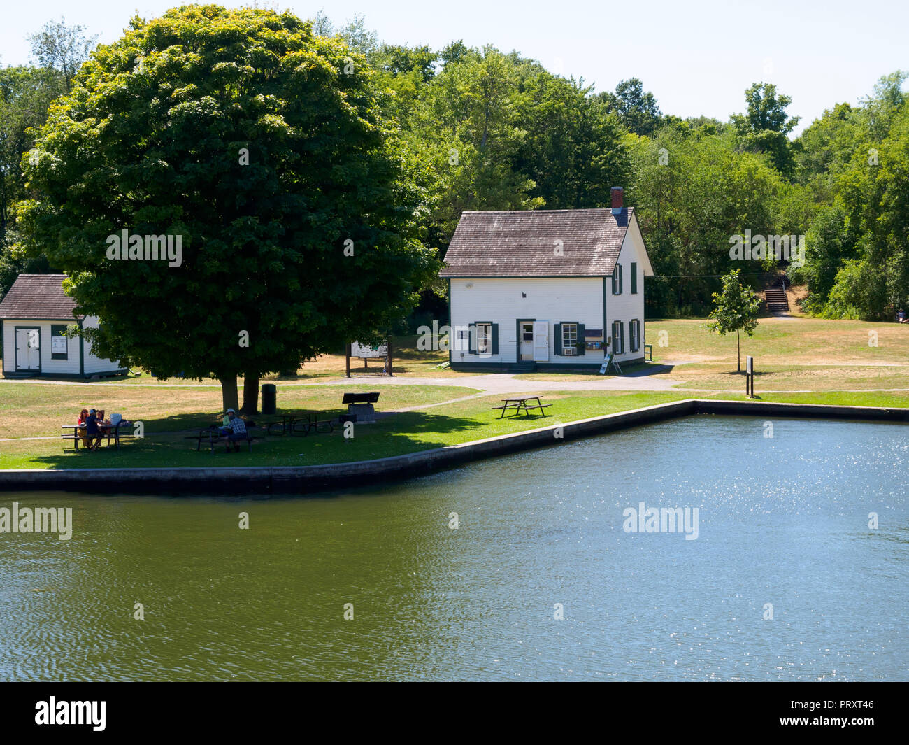 Turning Basin, Kingston Mills locks, Rideau Canal, Ontario Stock Photo