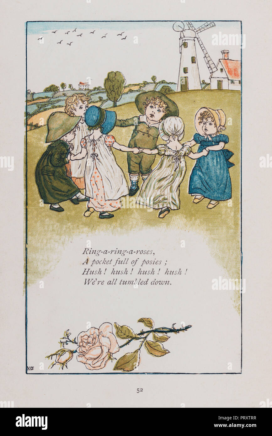 Ring A Ring A Roses Rhyme Ring a ring roses traditional nursery rhyme from Mother Goose ...