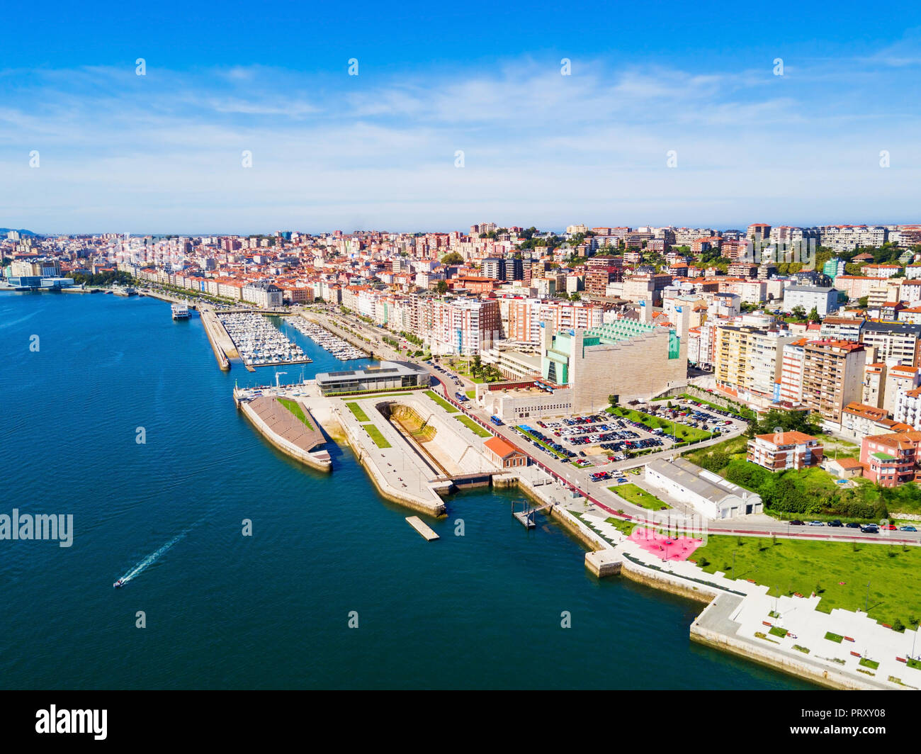 Santander city aerial panoramic view. Santander is the capital of the  Cantabria region in Spain Stock Photo - Alamy