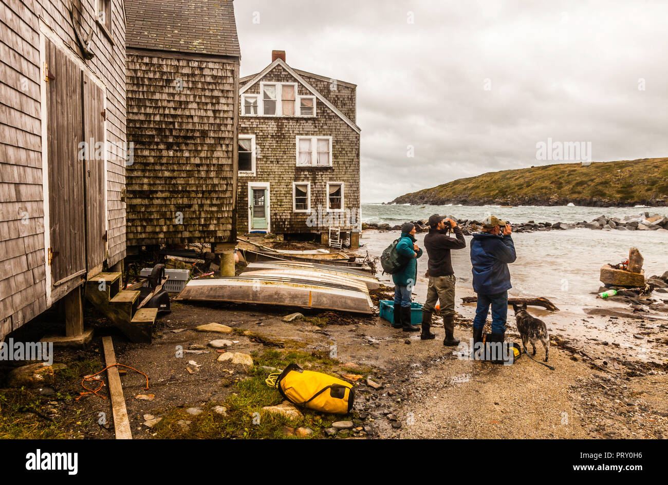 Harbor Monhegan Island, Maine, USA Stock Photo Alamy