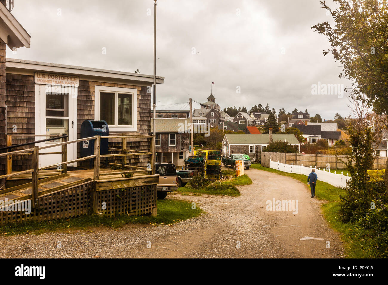 Post Office Monhegan Island, Maine, USA Stock Photo Alamy