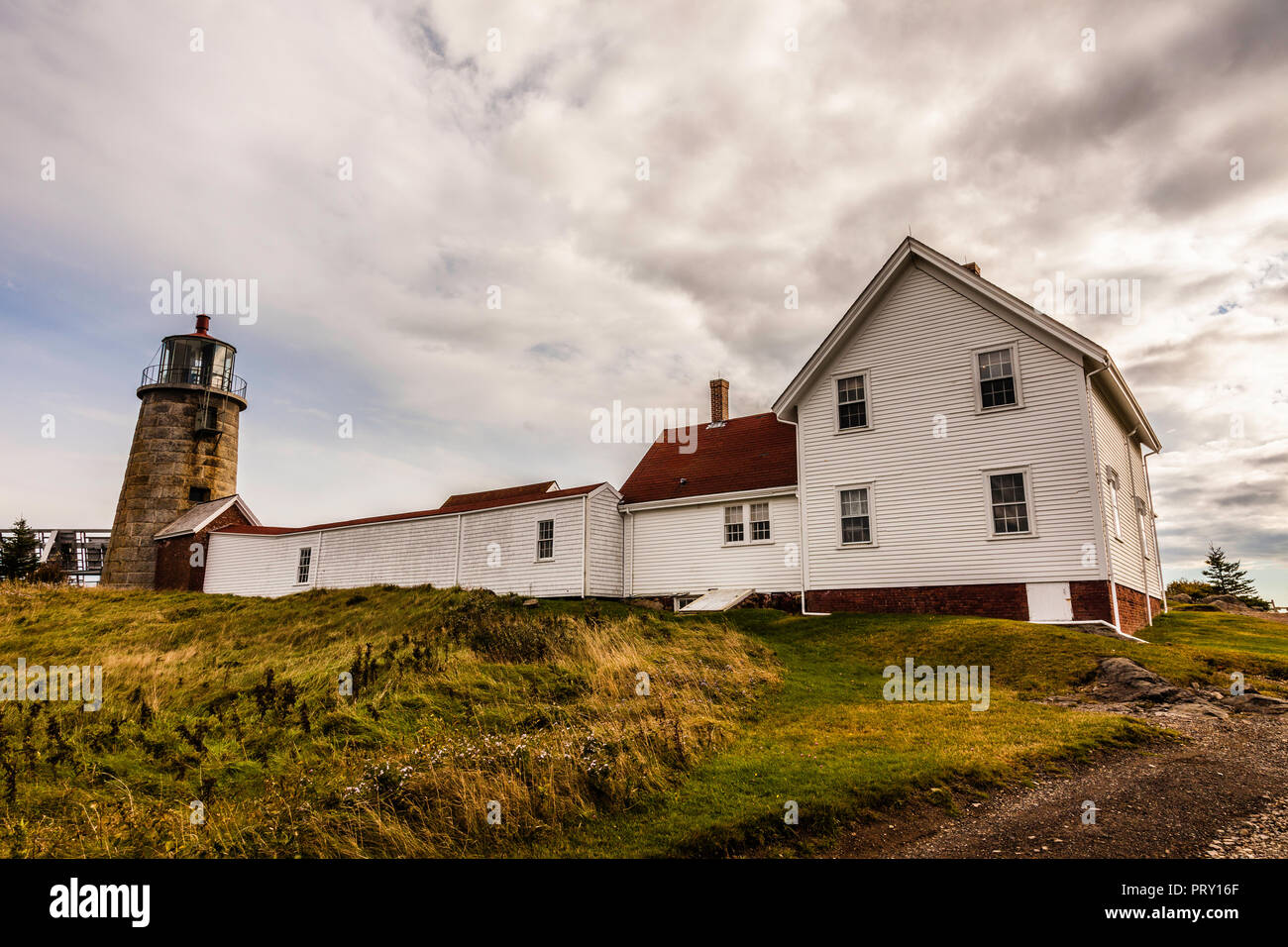 Monhegan Island Lighthouse and Quarters Monhegan Island, Maine, USA