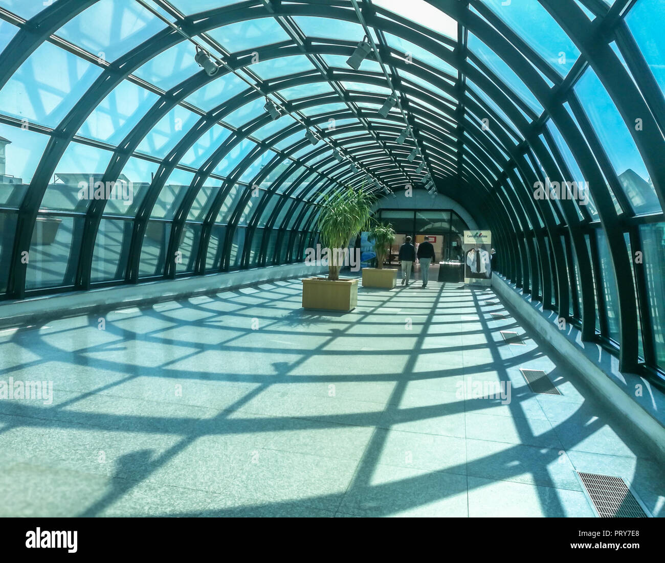 Tunnel made of Glass Stock Photo Alamy