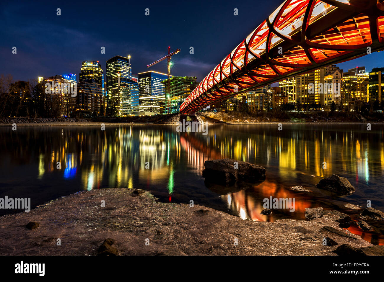 Calgary Peace Bridge Stock Photo