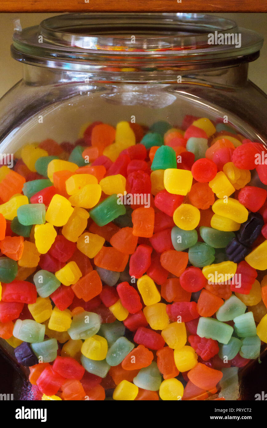 Colorful candy big glass sweets. Stock Photo