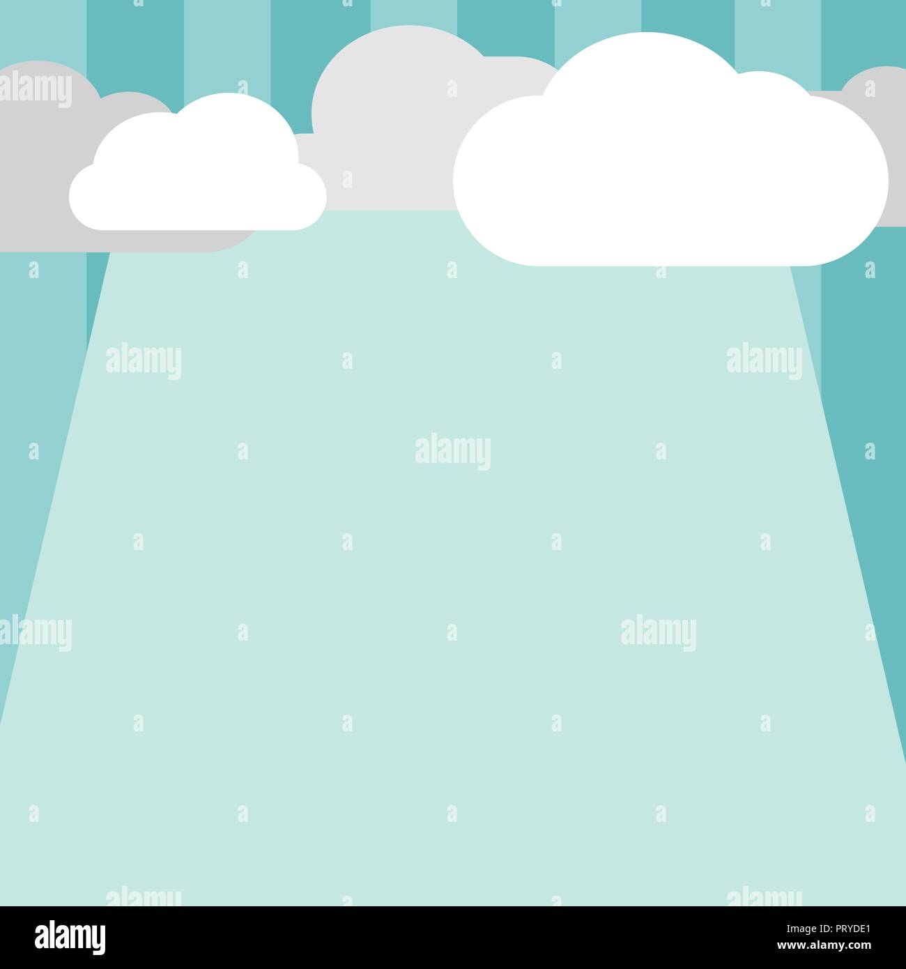 Flat design business Vector Illustration concept template copy space text for Ad website esp isolated 3d isometric. Blank Clouds Halftone above Empty  Stock Vector