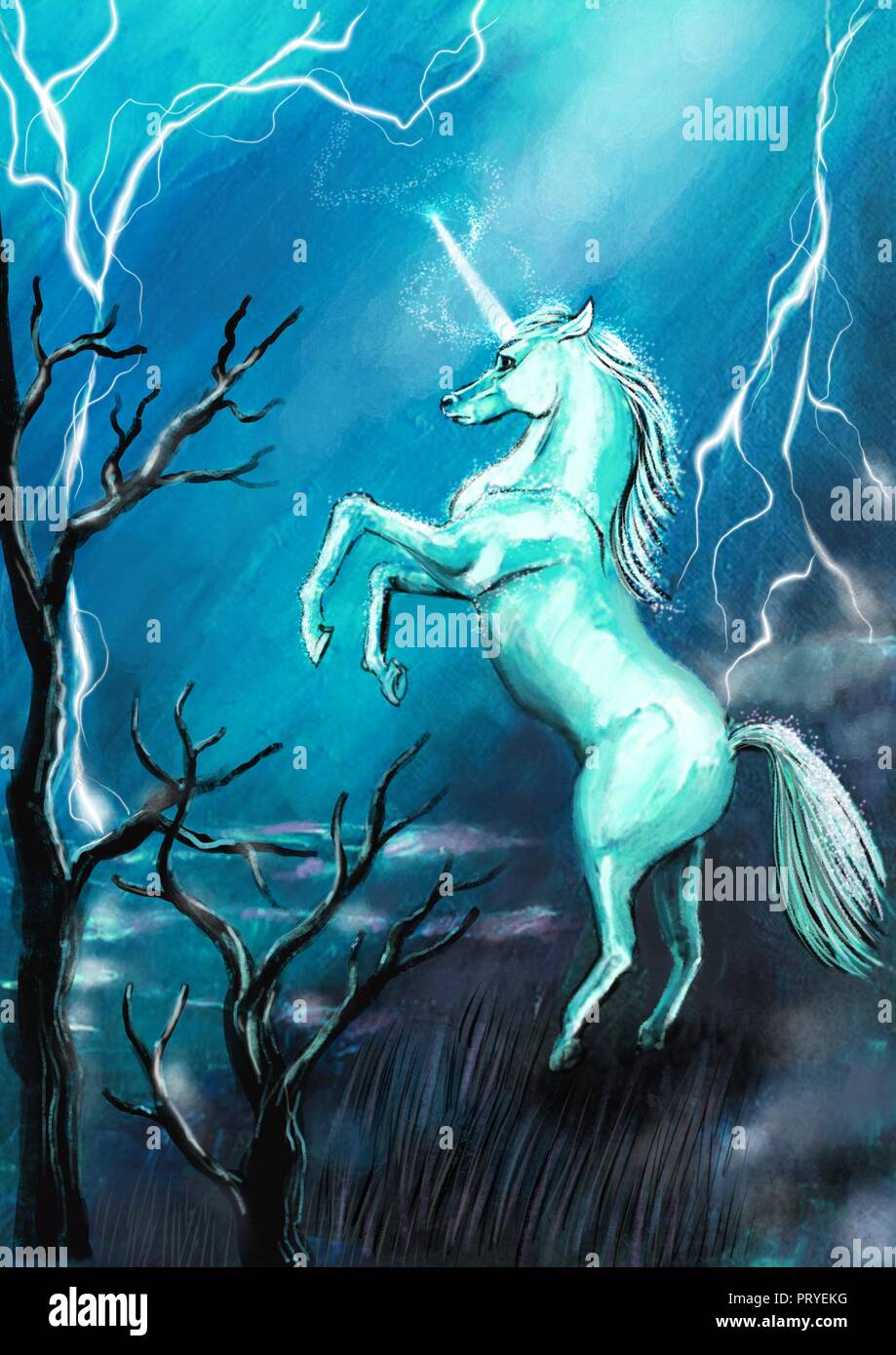Rearing unicorn hires stock photography and images Alamy