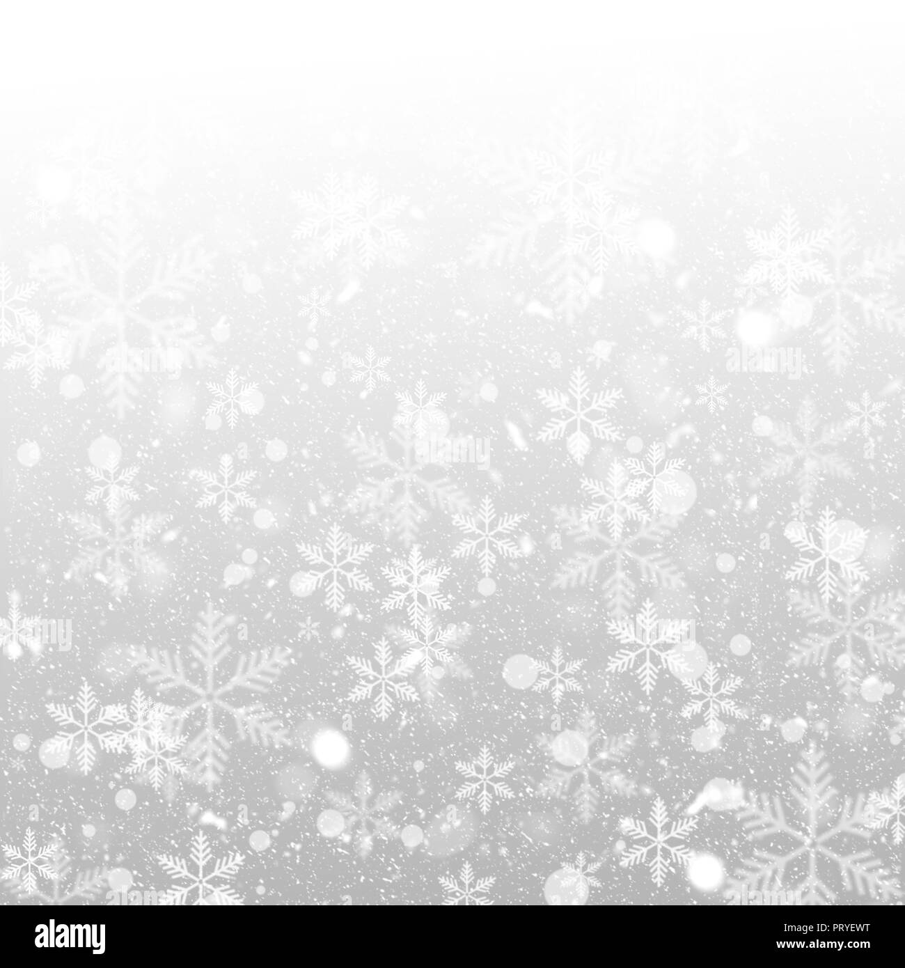 Abstract Snowflakes Holiday Background Stock Photo