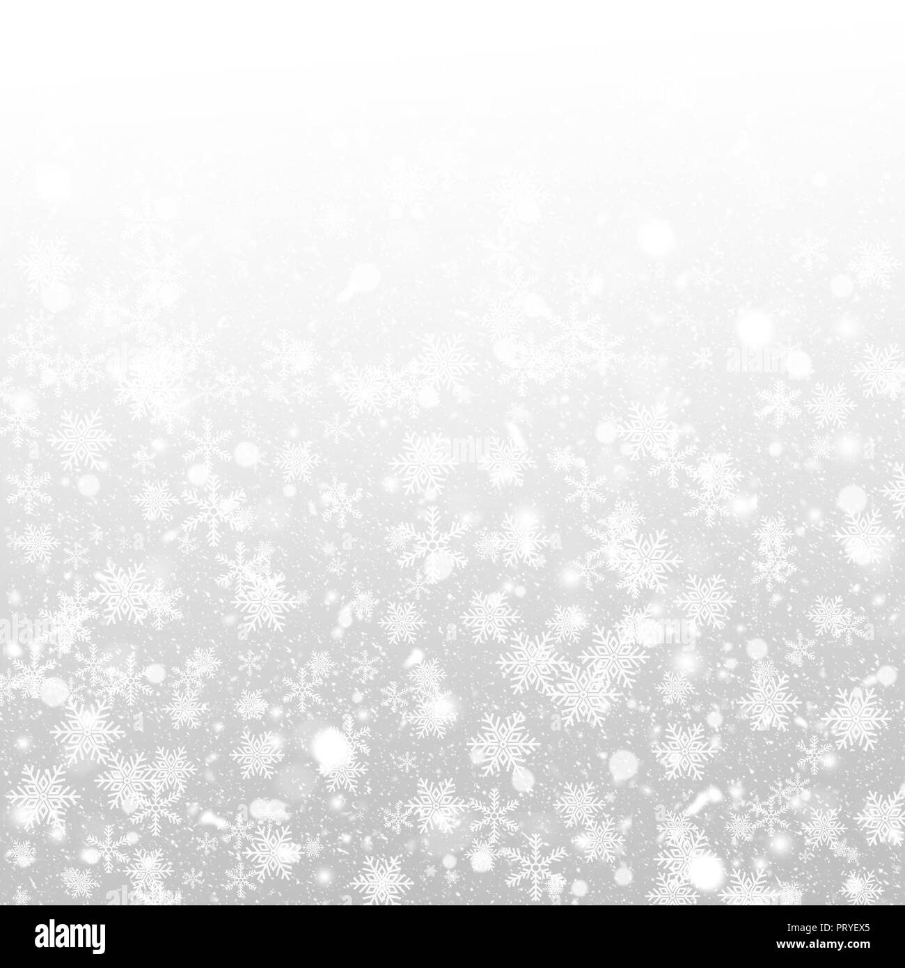 Abstract Snowflakes Holiday Background Stock Photo
