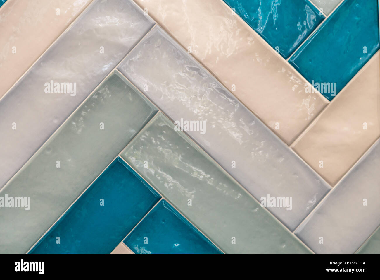 background of squared mosaic tiles Stock Photo