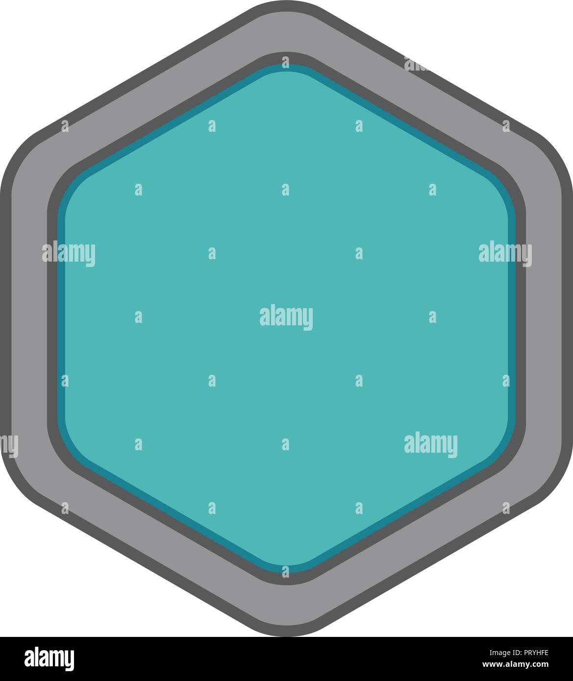 hexagonal button isolated icon vector illustration design Stock Vector ...