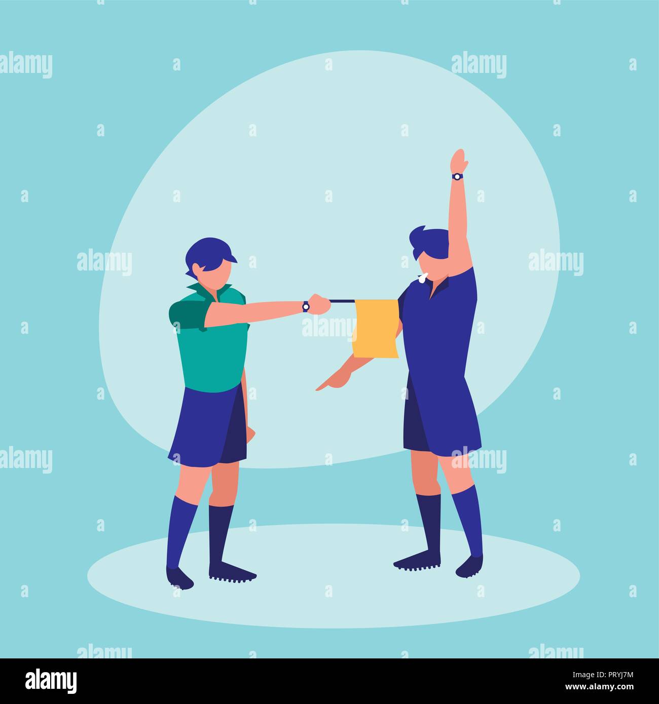 soccer referee men avatar character vector illustration design Stock ...