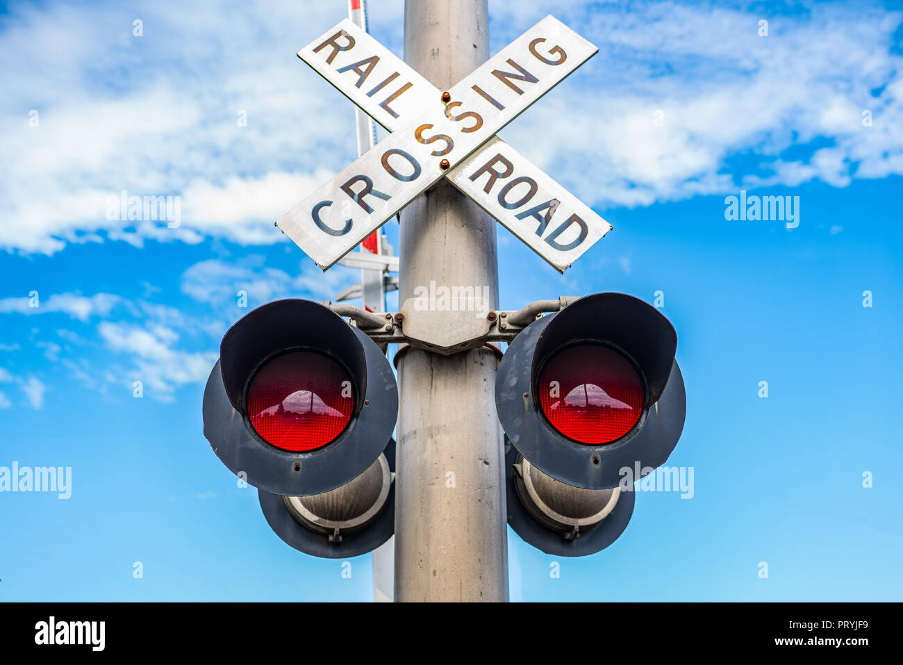Old railroad crossing sign hires stock photography and images Alamy