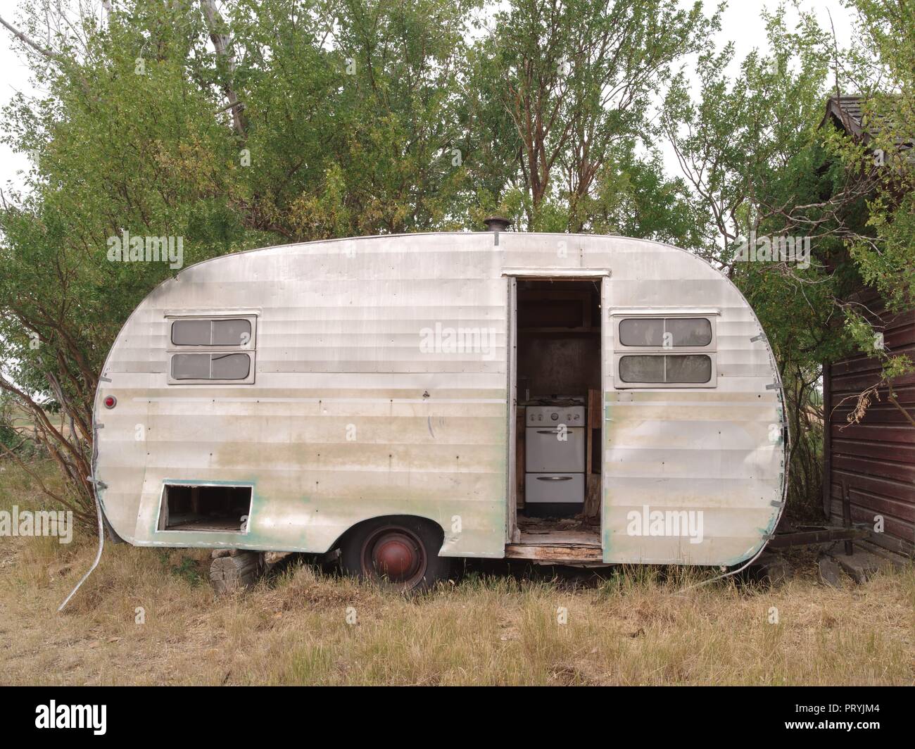 Abandoned Holiday Trailer, Saskatchewan, Palliser Triangle, Canada