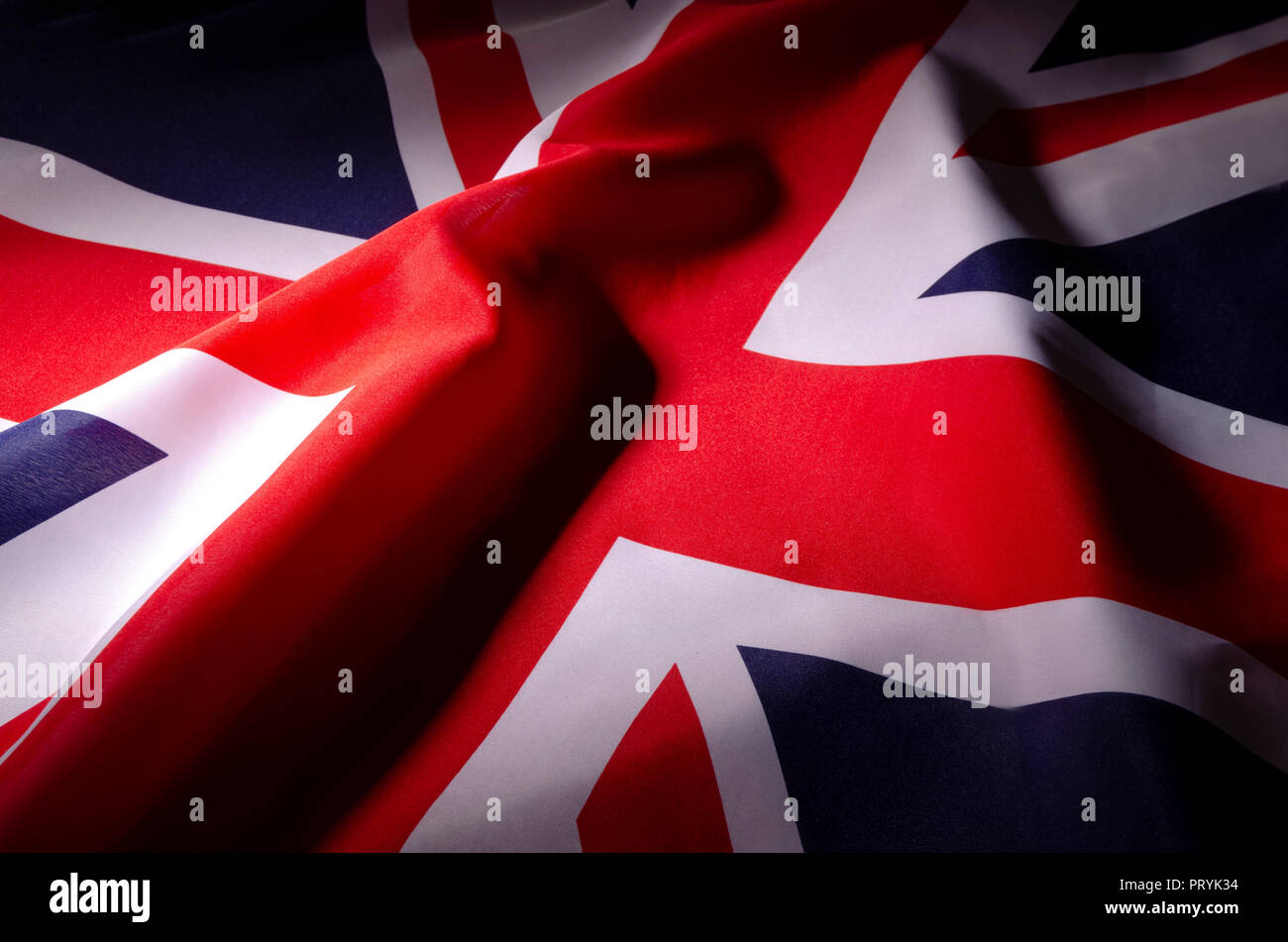 close up of British flag Stock Photo