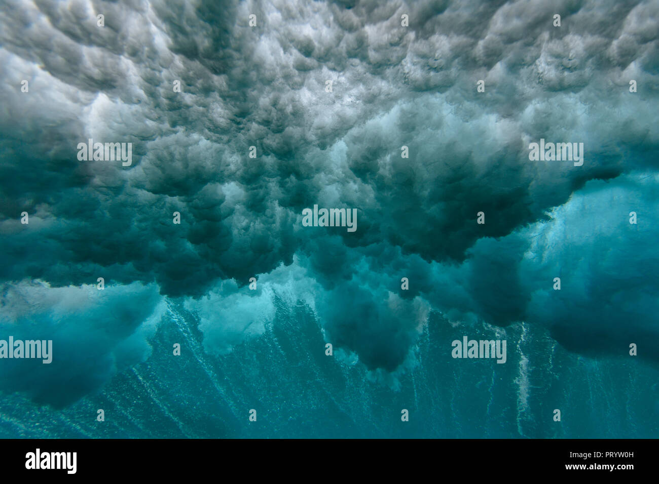 Maledives, Ocean, underwater shot, wave Stock Photo
