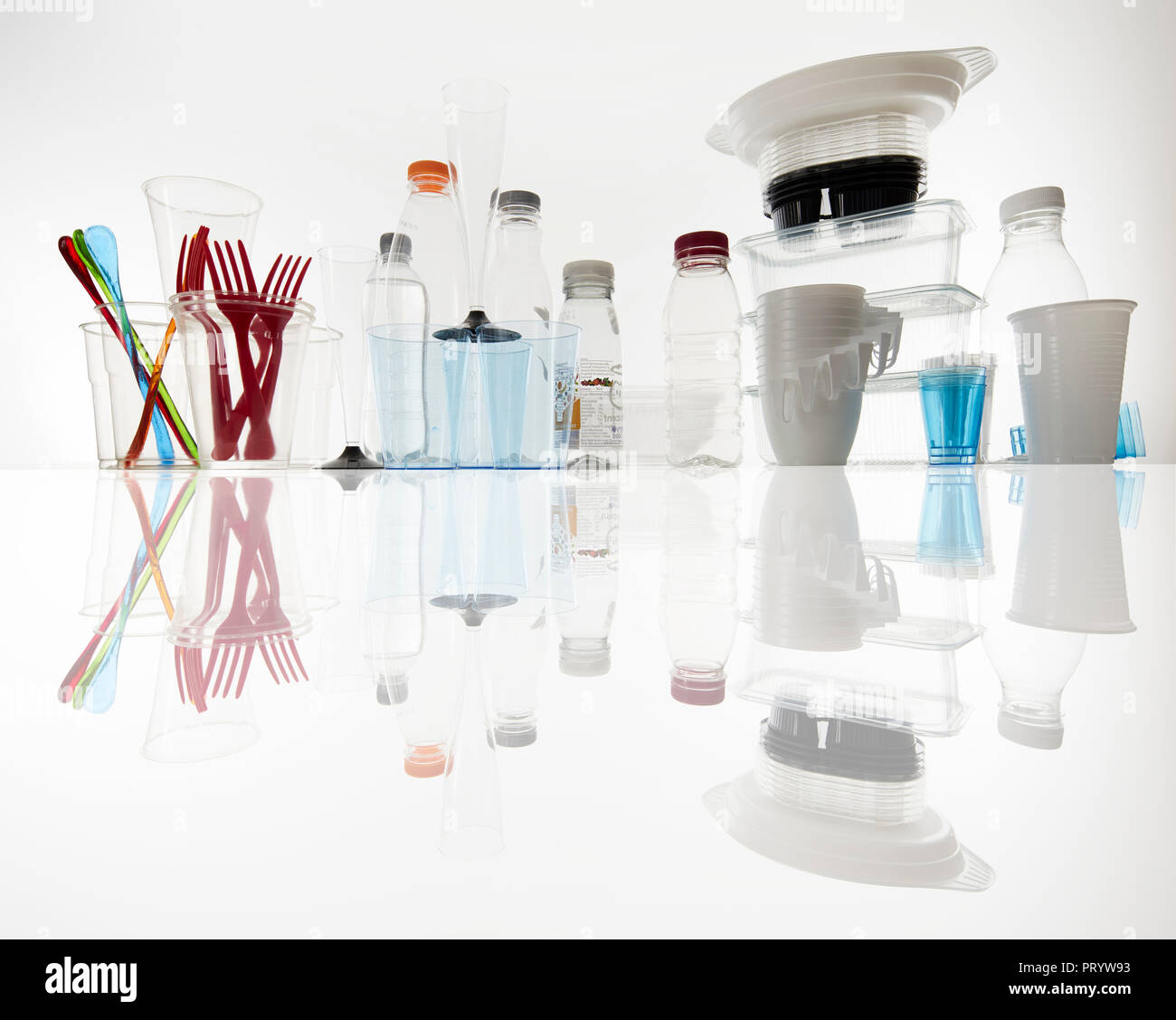 Various plastic packagings Stock Photo