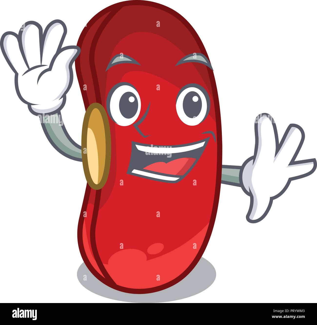 Waving red bean in the cartoon bowl Stock Vector Image & Art - Alamy