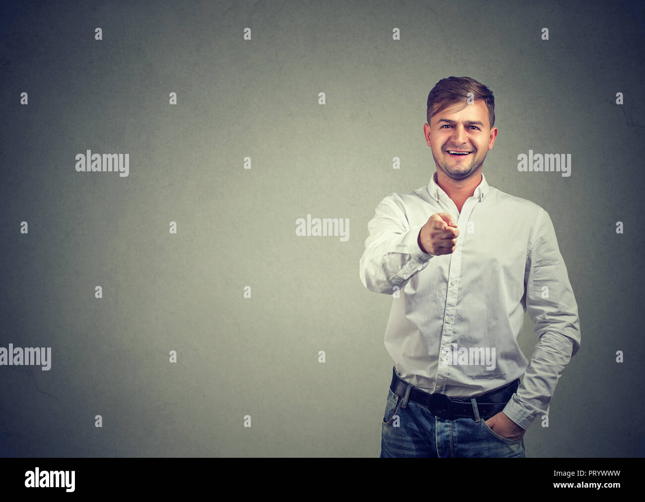 Man pointing camera making hi-res stock photography and images - Alamy