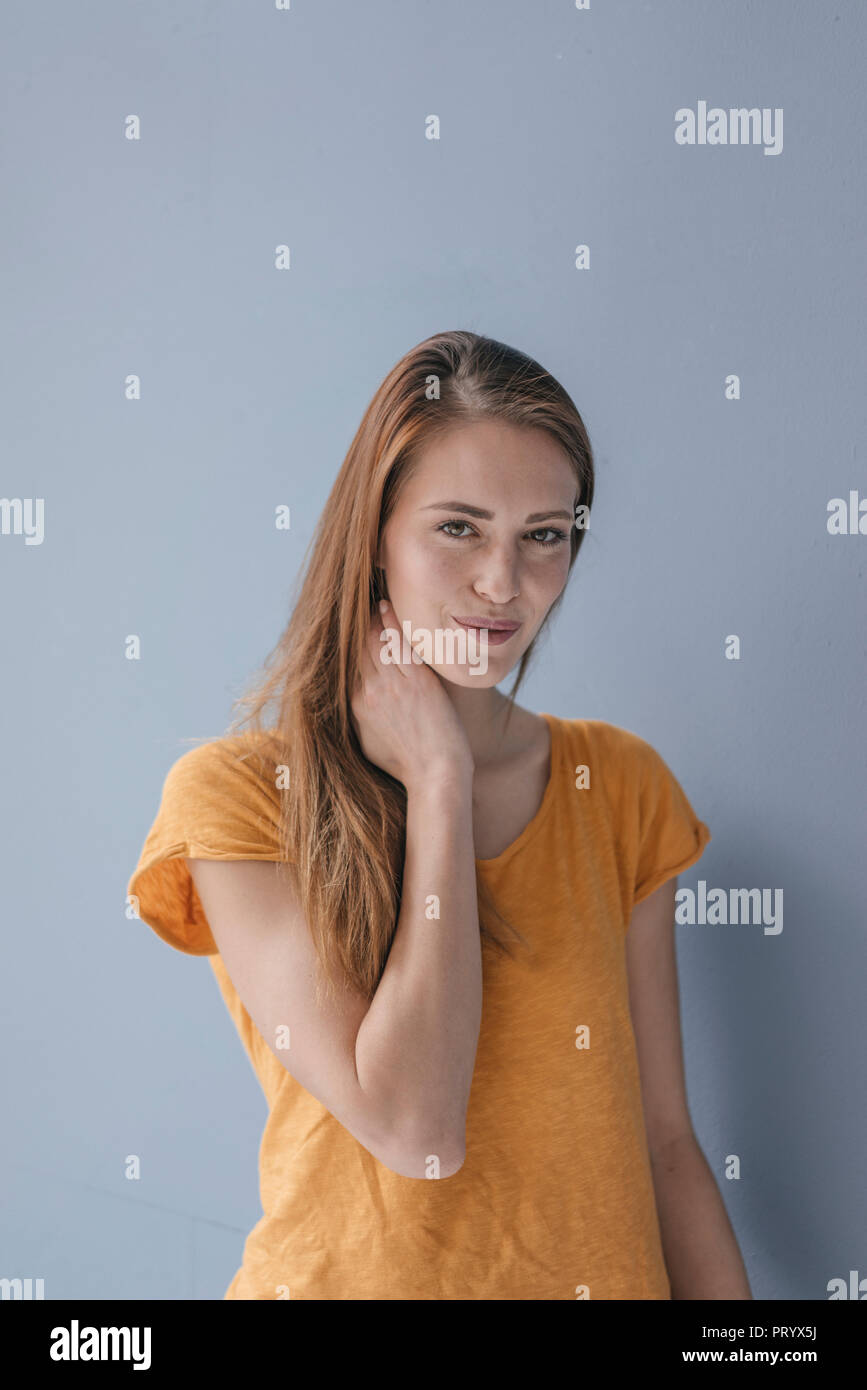 Portrait of a pretty woman, looking at camera Stock Photo