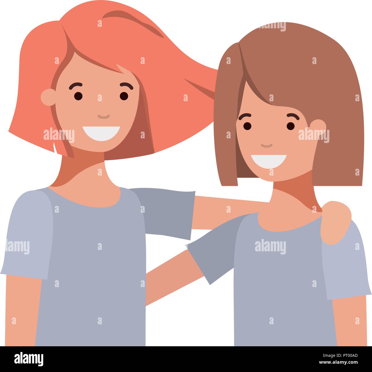 friendly teenagers girls characters Stock Vector Image & Art - Alamy