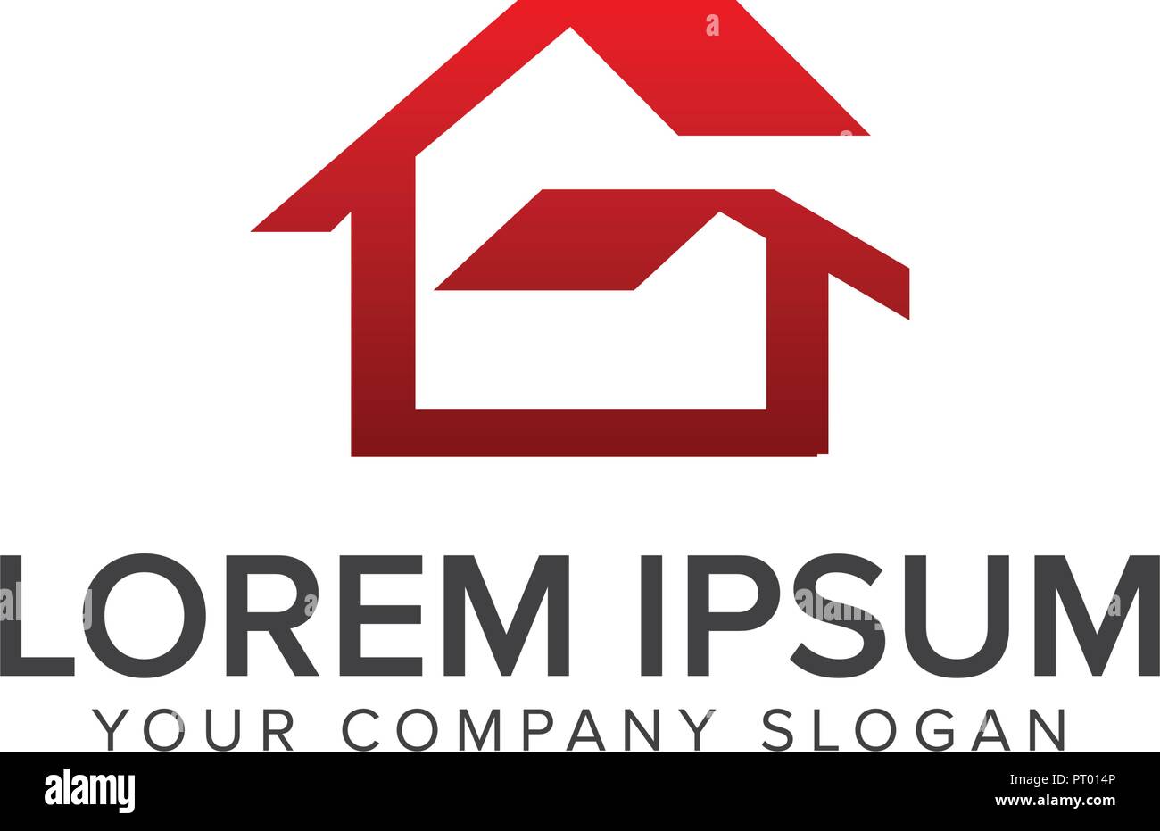 real estate with letter G logo design concept template Stock Vector