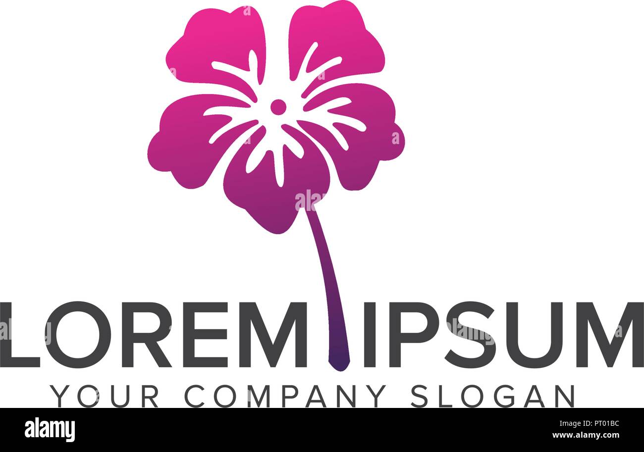 flower logo. Cosmetics and beauty logo design concept template Stock Vector